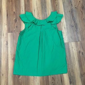 J Crew Ruffle Sleeveless Top